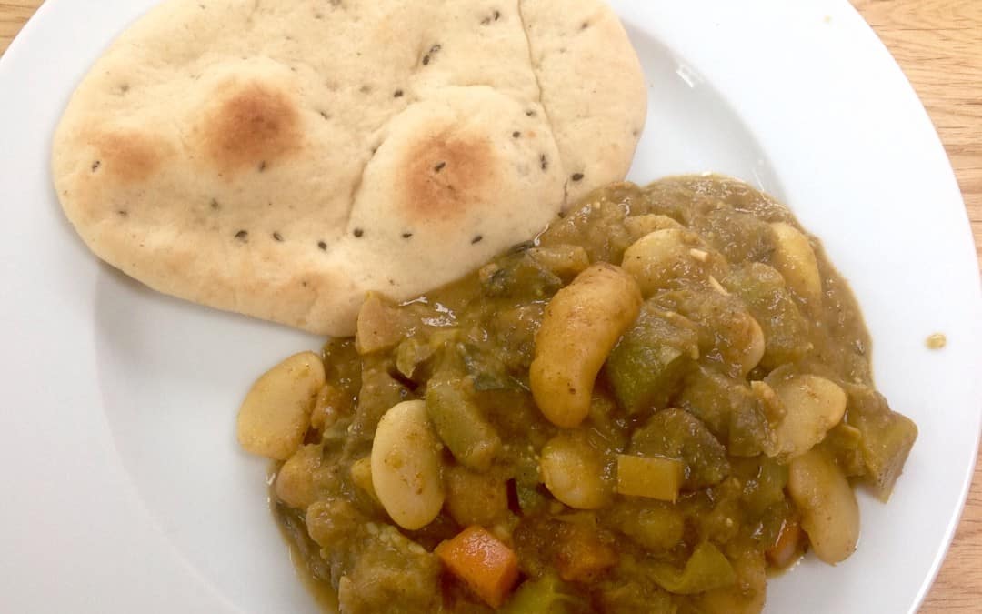 Green tomato curry. Vegan and using up LOADS of what I have